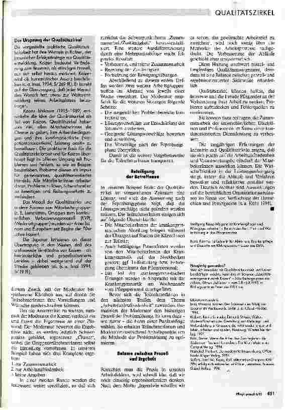 Vorschauseite 2: Qualitätszirkel in der Praxis