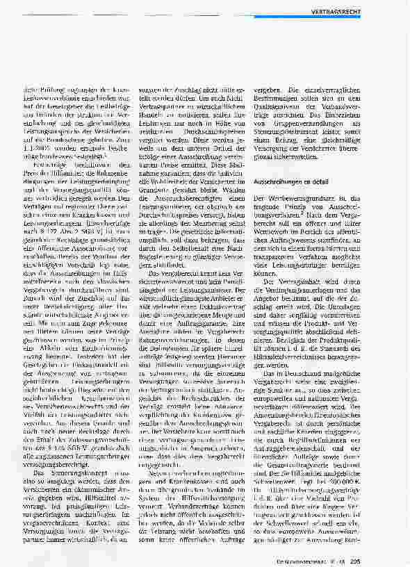 Vorschauseite 2: Vertragsperspektiven im Hilfsmittelbereich -ein pluralistisches System