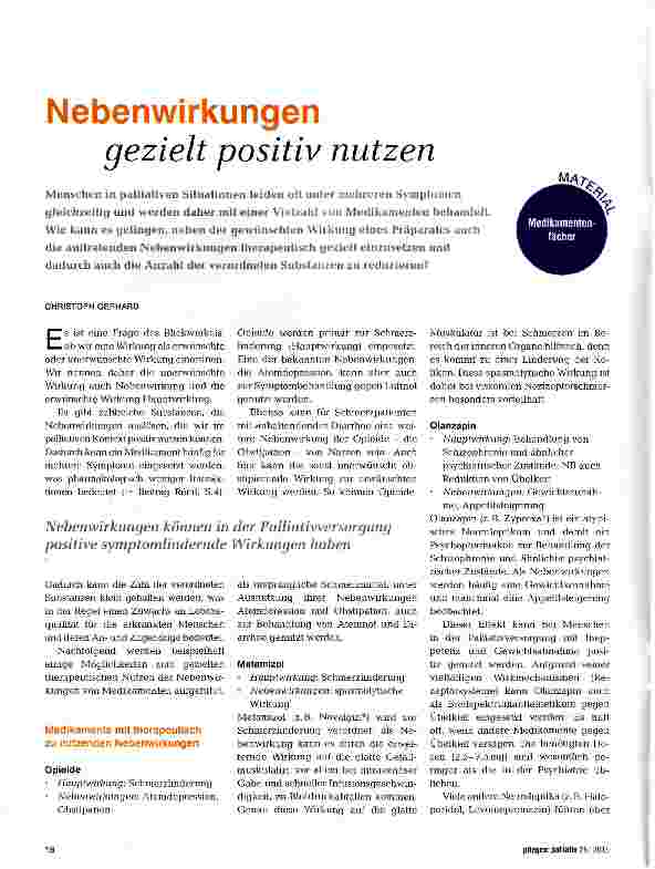 Vorschauseite 1: Nebenwirkungen gezielt positiv nutzen