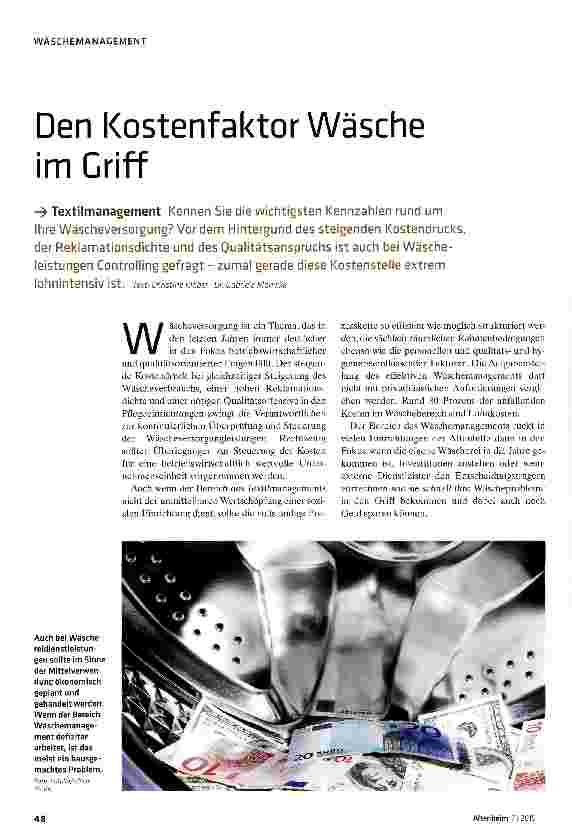 Vorschauseite 1: Den Kostenfaktor Wäsche im Griff