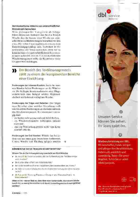 Vorschauseite 2: Den Kostenfaktor Wäsche im Griff