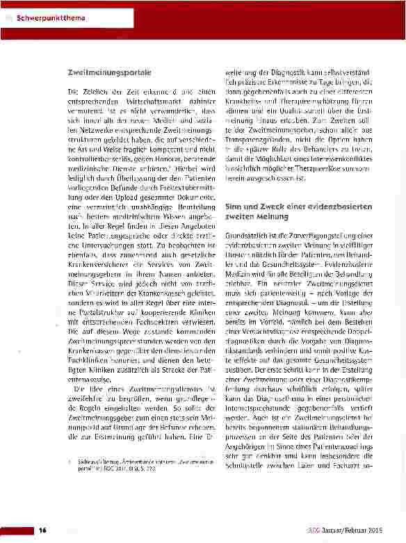 Vorschauseite 5: Die medizinische Zweitmeinung aus dem Internet: Wahrung der Patientenautonomie?