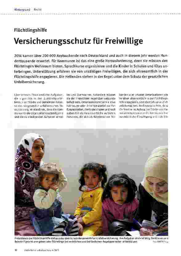 Vorschauseite 1: Versicherungsschutz für Freiwillige