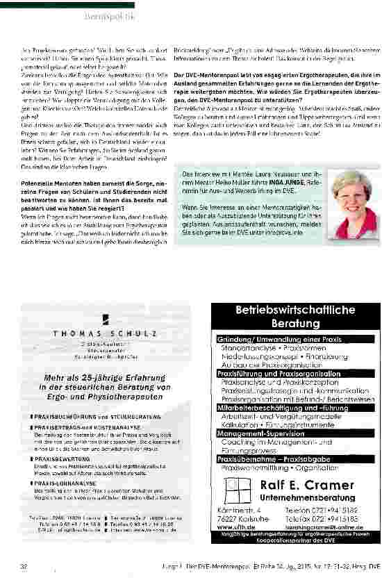 Vorschauseite 2: Der DVE-Mentorenpool