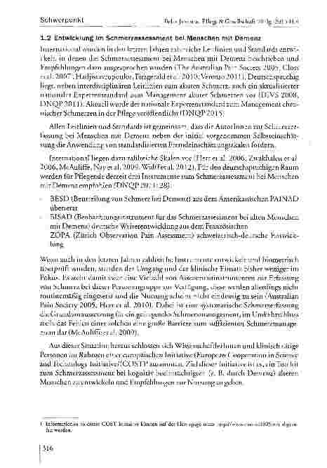 Vorschauseite 3: Schmerzassessment und Demenz -Deutschsprachige Ergebnisse eines europäischen Surveys