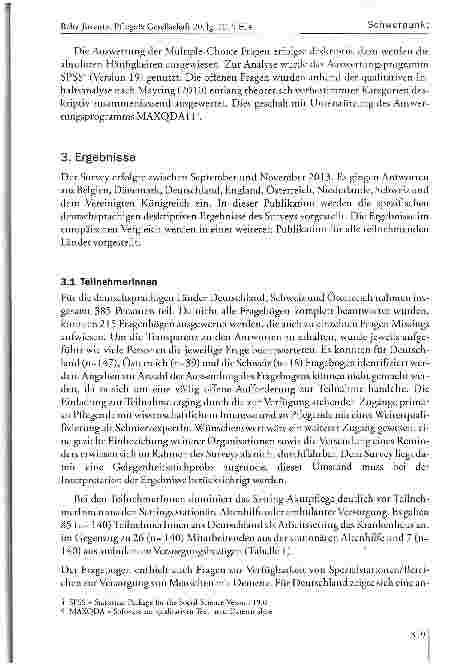 Vorschauseite 6: Schmerzassessment und Demenz -Deutschsprachige Ergebnisse eines europäischen Surveys