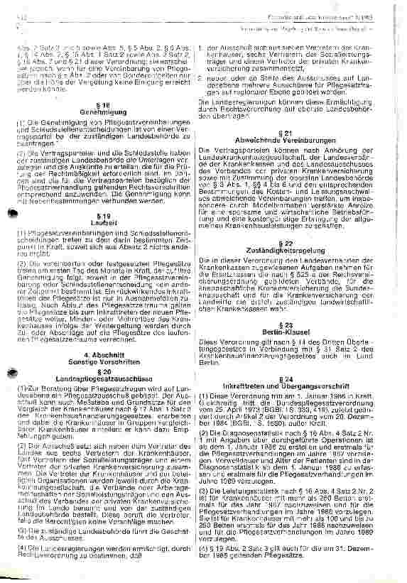 Vorschauseite 6: Verordnung zur Regelung der Krankenhauspflegesätze, Bundespflegesatzverordnung