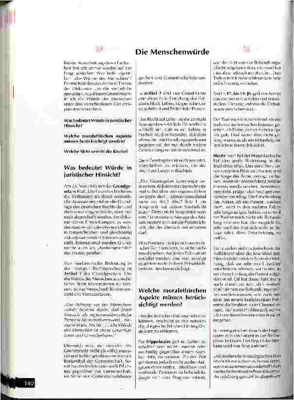 Vorschauseite 2: Möglichkeiten der Sterbehilfe in der Bundesrepublik