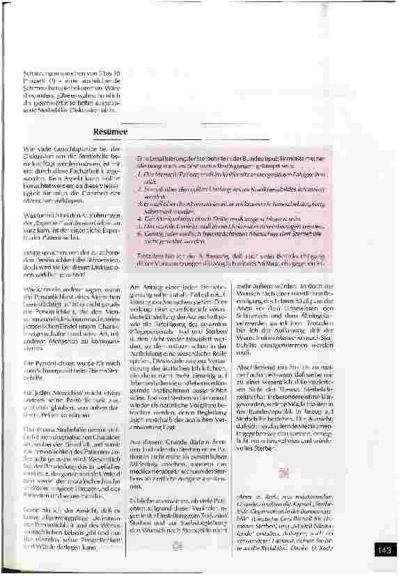 Vorschauseite 5: Möglichkeiten der Sterbehilfe in der Bundesrepublik