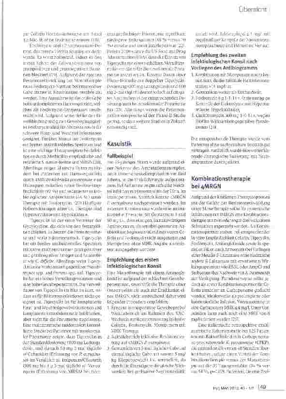 Vorschauseite 4: Antiinfektive Therapie von Infektionen mit multiresistenten gramnegativen Erregern (MRGN)