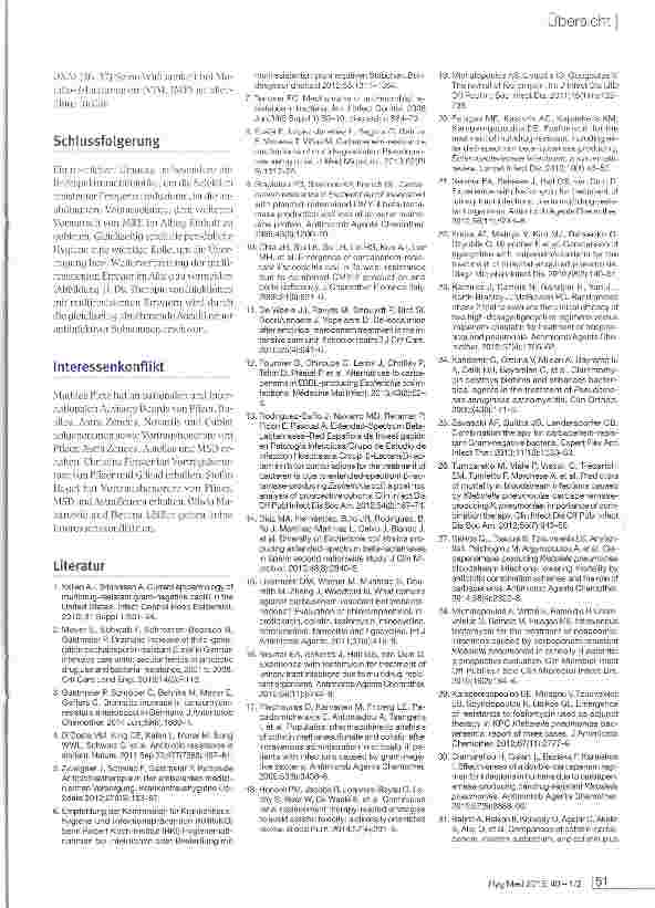 Vorschauseite 6: Antiinfektive Therapie von Infektionen mit multiresistenten gramnegativen Erregern (MRGN)