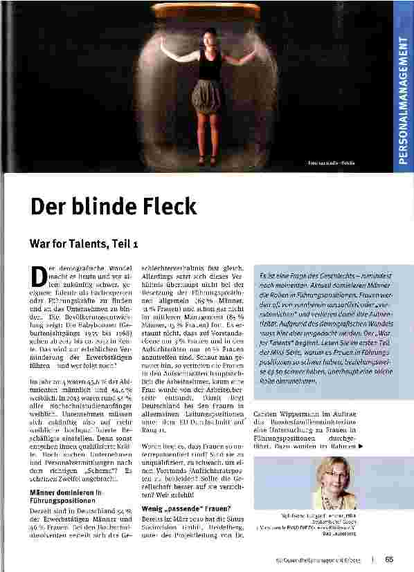 Vorschauseite 1: Der blinde Fleck War for Talents, Teil 1