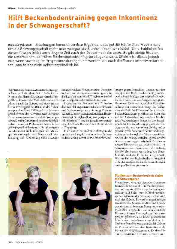 Vorschauseite 1: Hilft Beckenbodentraining gegen Inkontinenz in der Schwangerschaft?