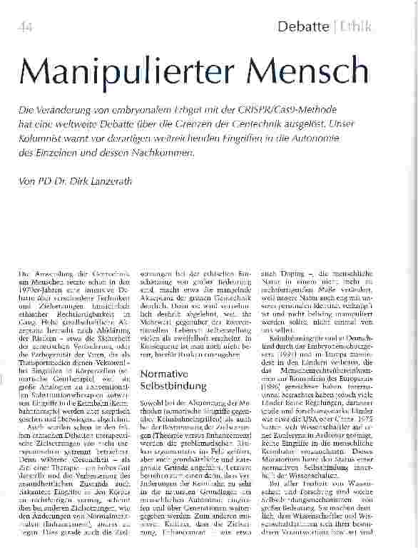 Vorschauseite 1: Manipulierter Mensch