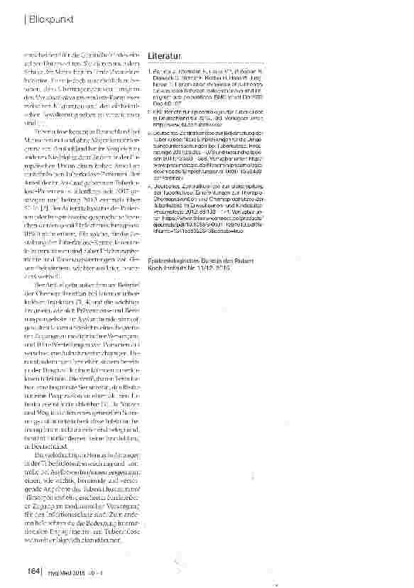 Vorschauseite 3: Tuberkulose-Screening im Rahmen der infektionshygienischen Untersuchung Asylbegehrender in Rheinland-Pfalz, Trier
