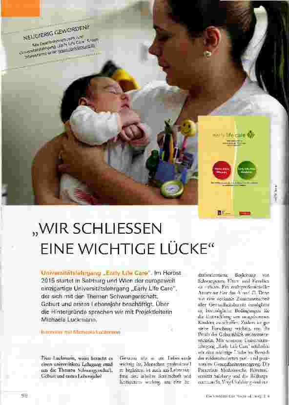 Vorschauseite 1: WIRSCHLIESSEN EINE WICHTIGE LÜCKE