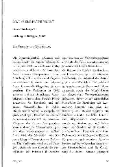 Vorschauseite 1: DEMENZ UND PARTNERSCHAFT