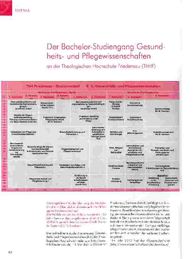 Vorschauseite 4: STUDIENGANGE DER GESUNDHEITS-UND PFLEGEWISSENSCHAFTEN