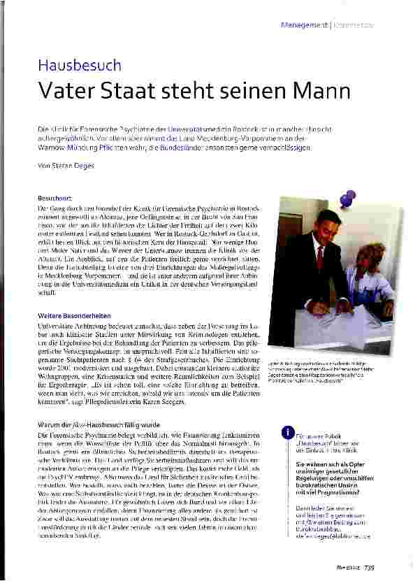 Vorschauseite 1: Vater Staat steht seinen Mann