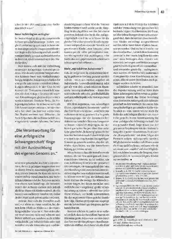 Vorschauseite 2: Risikoanalyse vor der Schwangerschaft?