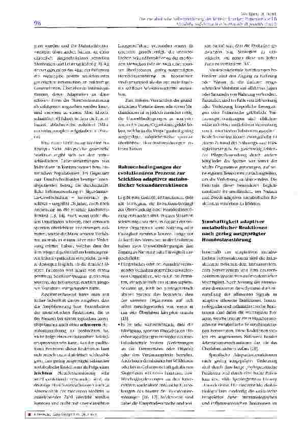 Vorschauseite 3: Die metabolische Selbstzerstörung des kritisch kranken Patienten (Teil I): Evolutionsbiologische Hintergründe, Mechanismen und Sinnhaftigkeit