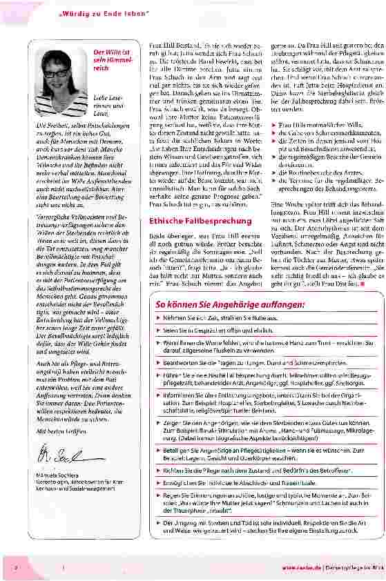 Vorschauseite 2: Sterben zulassen - Angehörige im Gewissenskonflikt