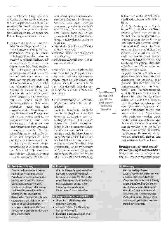 Vorschauseite 2: Das Personal über Entlohnungsund Anreizmöglichkeiten motivierenPrämien für die Mitarbeiter