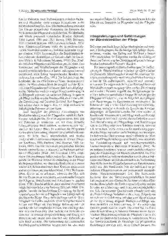 Vorschauseite 4: Bündnis oder Vertrag? Eine Reflexion über zwei Paradigmen der pflegenden Beziehung