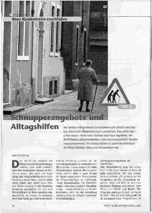 Vorschauseite 1: Schnupperangebote und Alltagshilfen