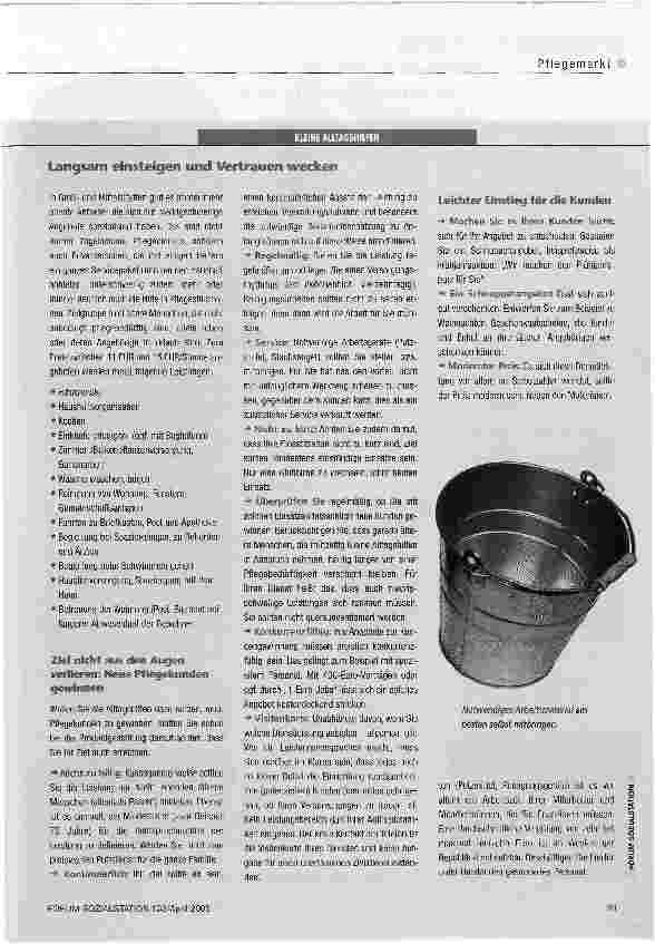 Vorschauseite 2: Schnupperangebote und Alltagshilfen
