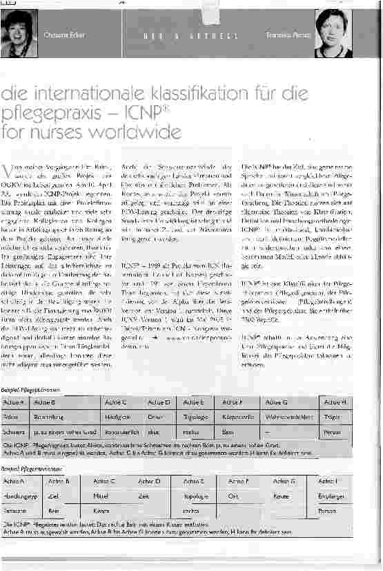 Vorschauseite 1: die internationale klassifikation für die pflegepraxis - ICNP® for nurses worldwide