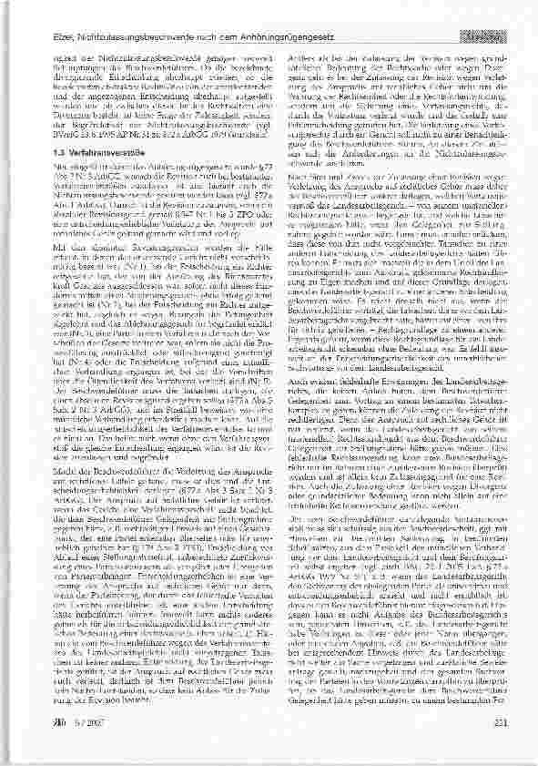 Vorschauseite 3: Die Nichtzulassungsbeschwerde nach dem Anhörungsrügengesetz