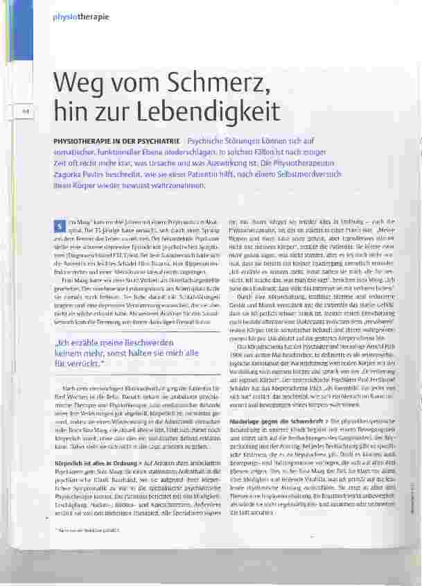 Vorschauseite 1: Weg vom Schmerz, hin zur Lebendigkeit