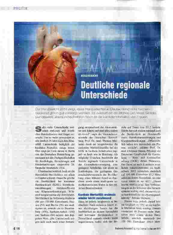 Vorschauseite 1: Deutliche regionale Unterschiede