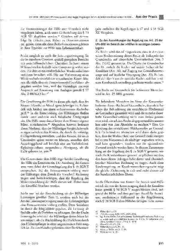 Vorschauseite 6: Über praktische Konsequenzen einschlägiger Regelungen der UN-Behindertenrechtskonvention im Falle von Pflegebedürftigkeit