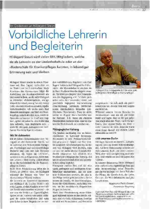 Vorschauseite 1: Vorbildliche Lehrerin und Begleiterin