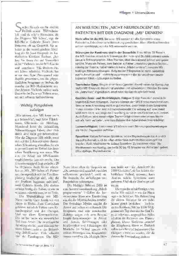 Vorschauseite 2: MIT MULTIPLE SKLEROSE LEBEN