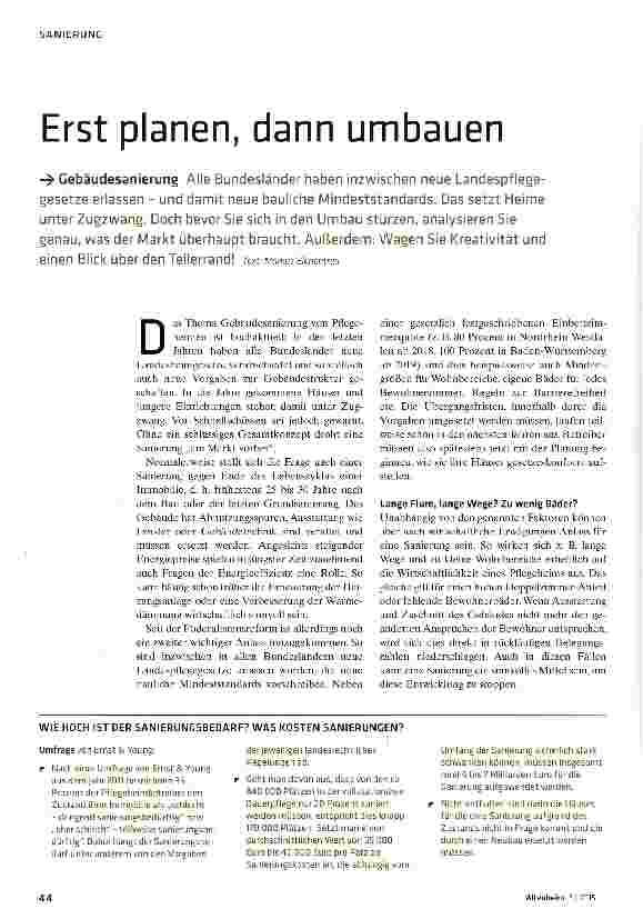 Vorschauseite 1: Erst planen, dann umbauen