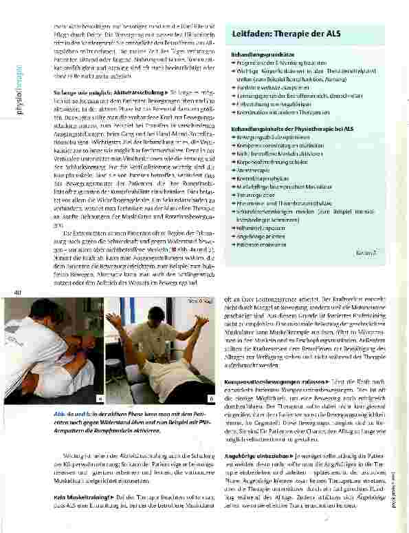 Vorschauseite 3: Physiotherapie bei amyotropher Lateralsklerose Wenn der Körper zum Gefängnis wird