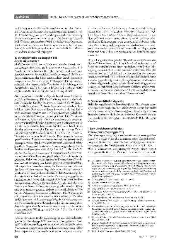 Vorschauseite 5: Neuro-Enhancement und Schönheitsoperationen Berufsrechtliche Zulässigkeit und sozialrechtliche Rahmenbedingungen