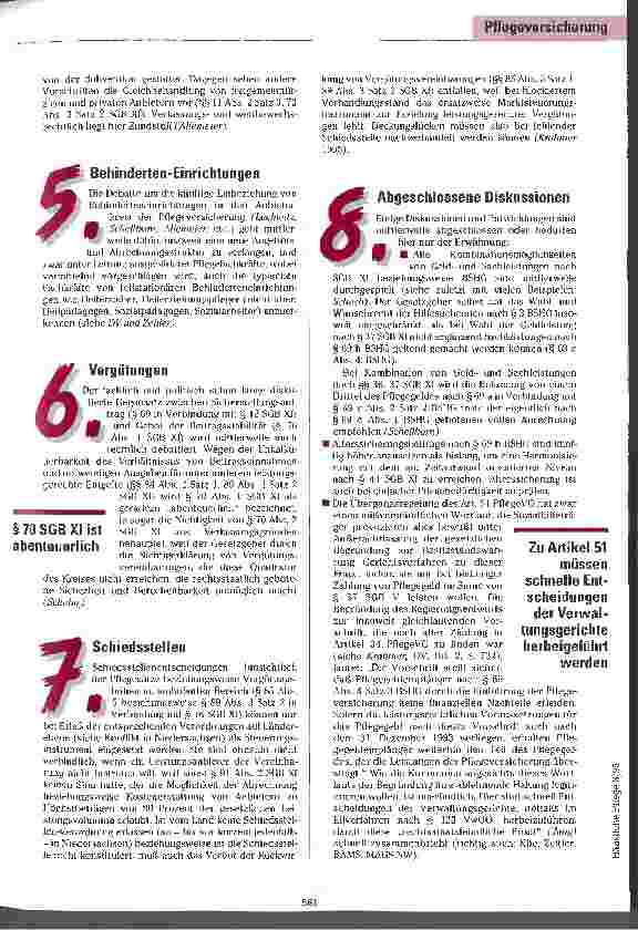 Vorschauseite 3: Das eingeengte Leistungsspektrum erweitern Aktuelle Diskussion zum Recht der Pflegeversicherung im Zusammenhang mit anderen Gesetzen