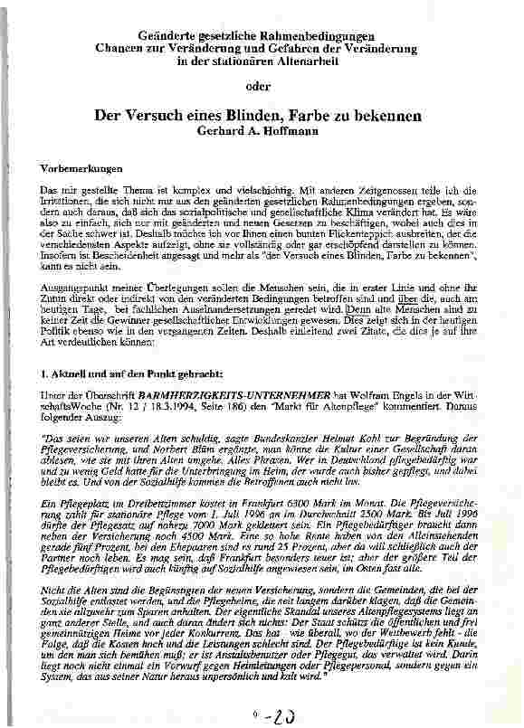 Vorschauseite 1: Der Versuch eines Blinden, Farbe zu bekennen