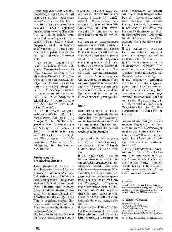 Vorschauseite 2: Beurteilungen für die AusbilderEvaluation