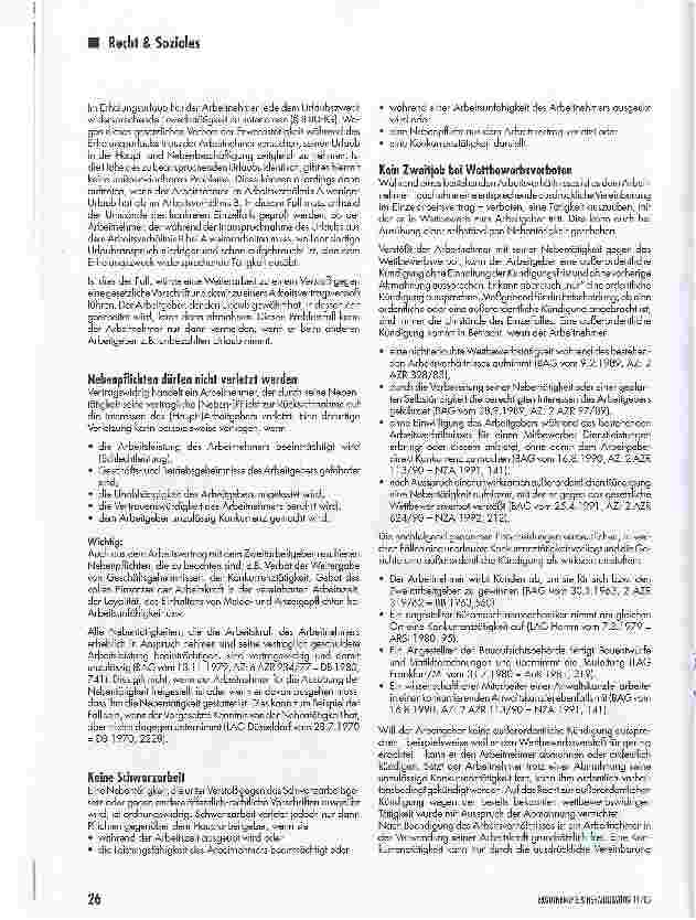 Vorschauseite 5: Nebentätigkeitsgenehmigung - unter welchen Bedingungen kann der Arbeitgeber diese verweigern und wann nicht?