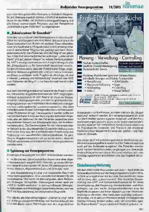 Vorschauseite 3: Wann lohnt sich ein MVZ?Konzeption des Gesetzgebers und betriebswirtschaftliche Implikationen aus Sicht der Krankenhäuser