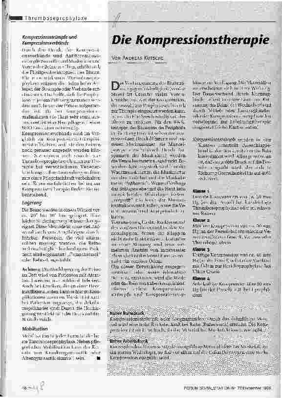 Vorschauseite 1: Die Kompressionstherapie