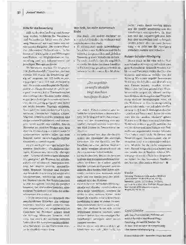 Vorschauseite 2: Die andere MedizinDer Streit um die alternativen Heilverfahren