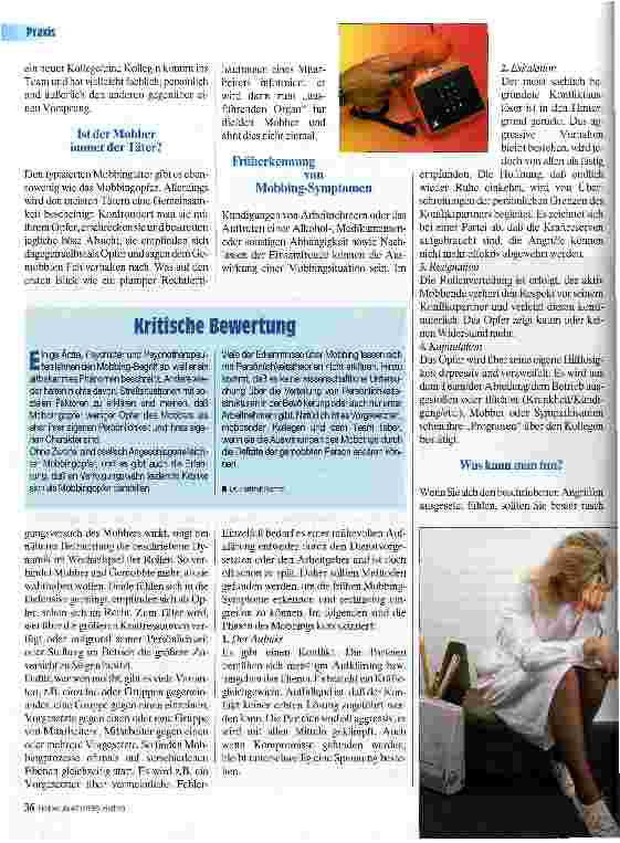 Vorschauseite 3: Mobbing Belastender Psycho-Krieg