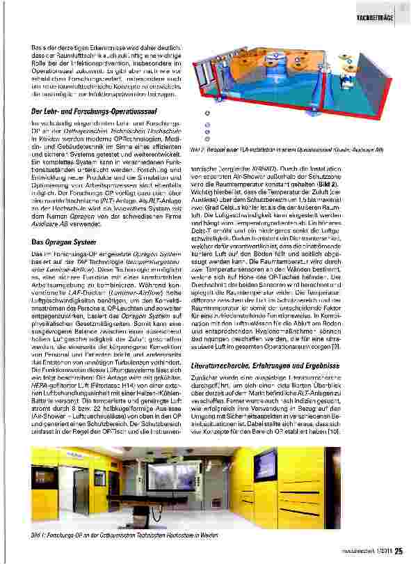 Vorschauseite 2: Innovatives Lüftungskonzept für den OP