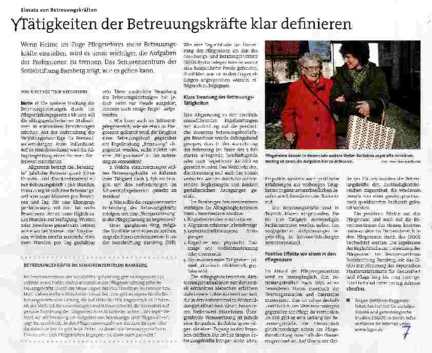Vorschauseite 1: Tätigkeiten der Betreuungskräfte klar definieren